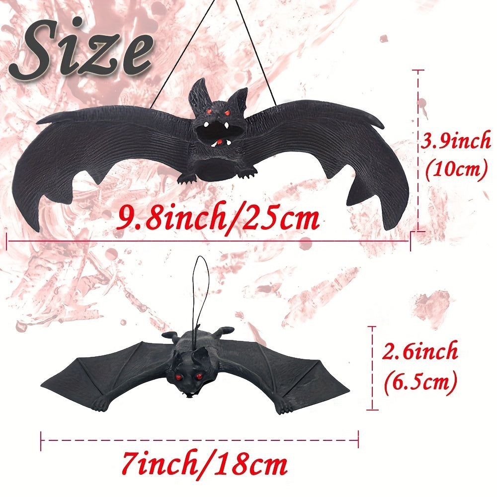 Halloween Hanging Bat Ornaments Party Decor (12pcs)
