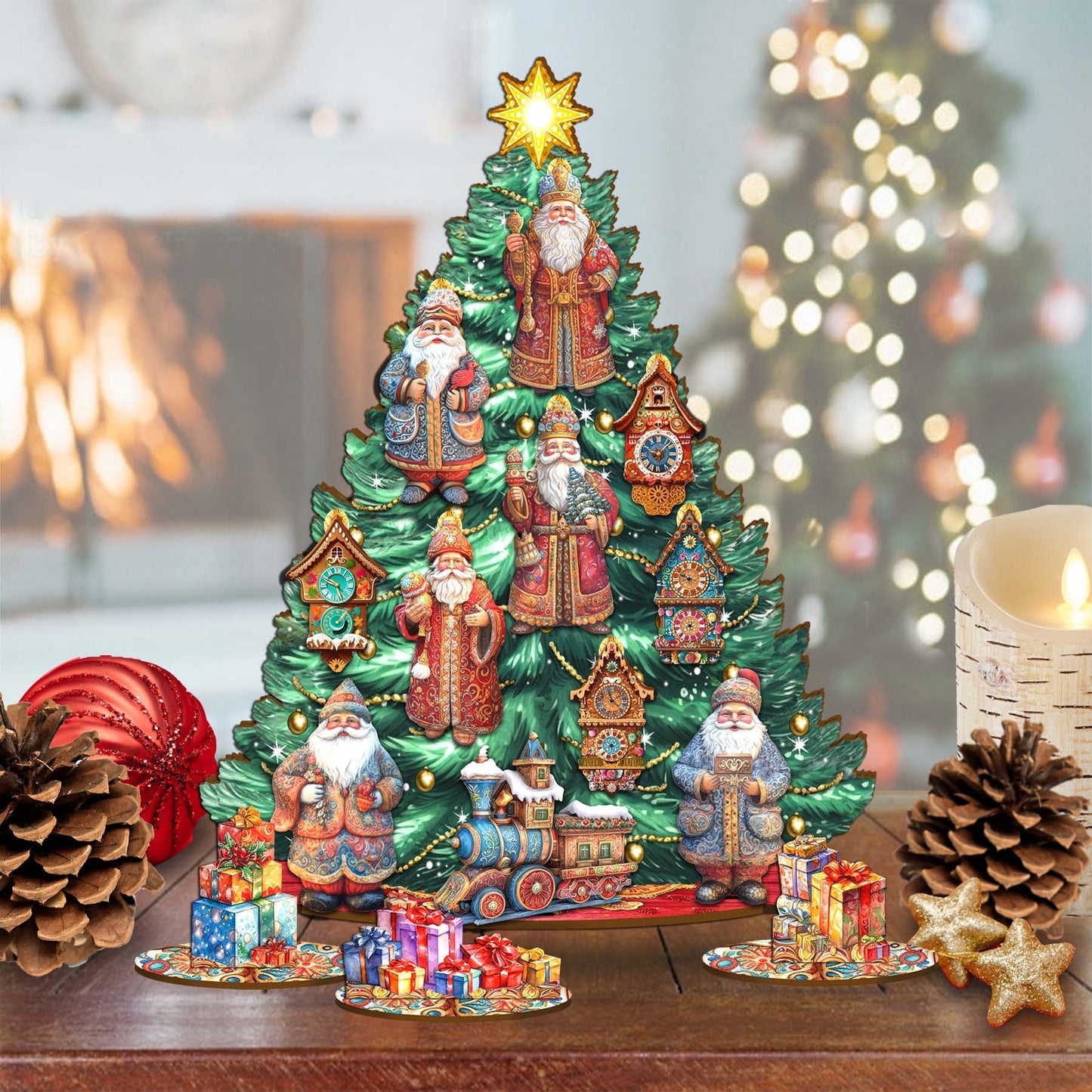 Santa Christmas Arrival Christmas Tree Set by G.DeBrekht Christmas Decor - 8091517