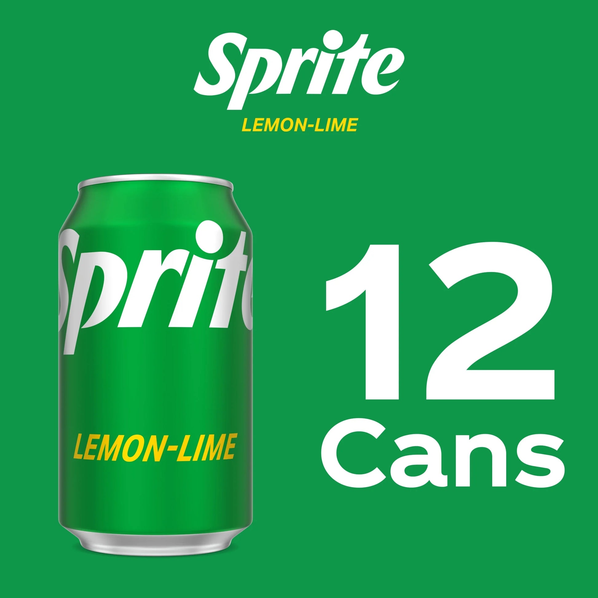 Lemon Lime Soda Pop, 12 Fl Oz, 12 Pack Cans