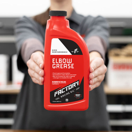 Maximum Strength Elbow Grease – For the DIYer Who Never Finishes the Job – Gag Gift – Dad Joke – Car Guy Prank – 1 Quart (Empty) Bottle
