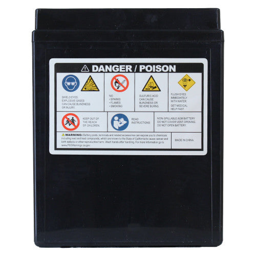 Factory Racing Parts AGM Battery FRX14AH For ATVs, UTVs, Motorcycles, Snowmobiles YTX14AH, YB14-A2