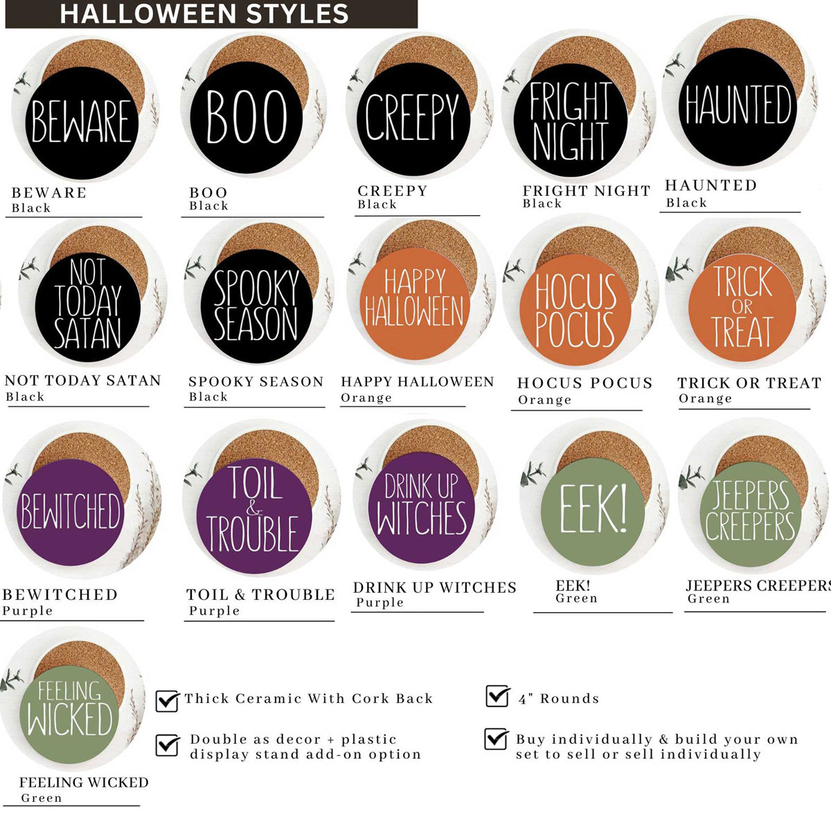 Everyday Festive™ Halloween Coasters