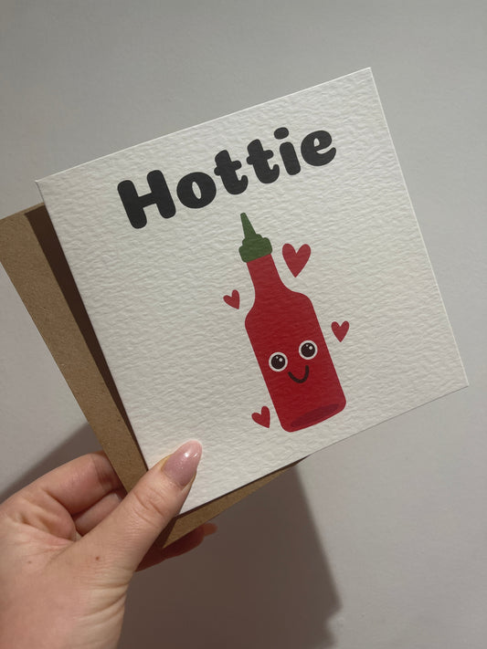 Everyday Festive™ Hottie Valentines Day Funny Humorous Hammered Card & Envelope