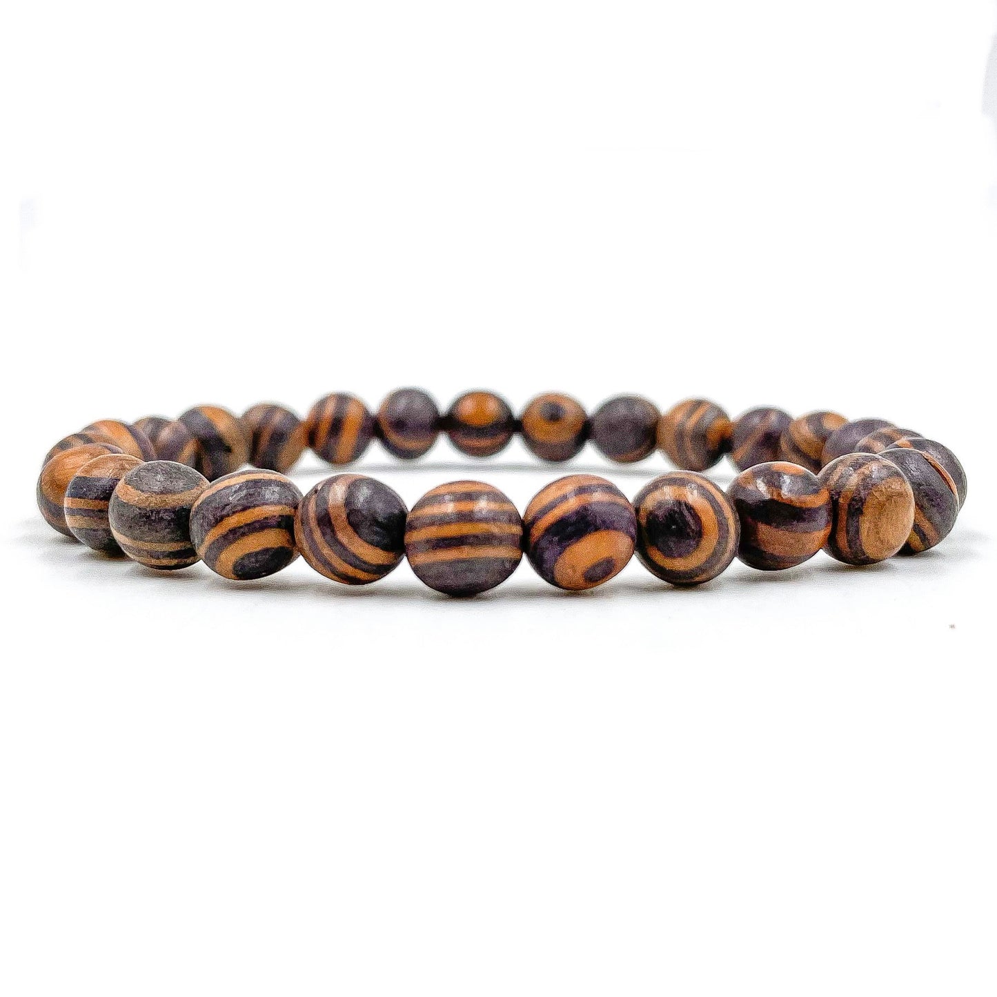 Union - Zebra Rosewood Mala Beaded Bracelet