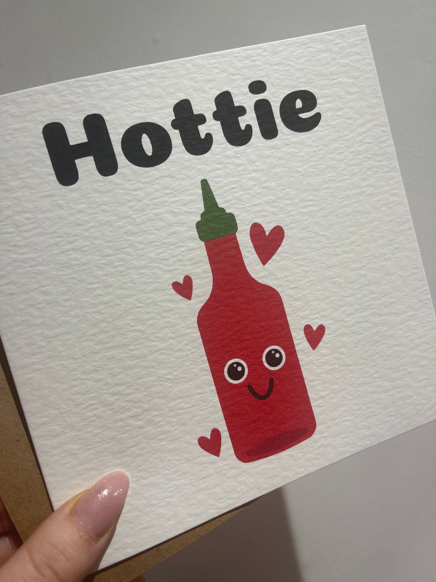 Everyday Festive™ Hottie Valentines Day Funny Humorous Hammered Card & Envelope