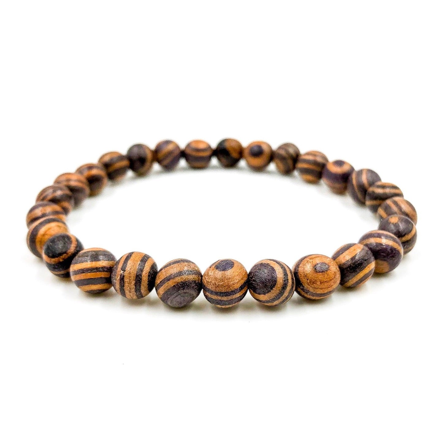 Union - Zebra Rosewood Mala Beaded Bracelet