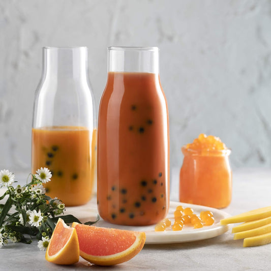 7 LB Mango Flavored Boba Balls for a Bursting and Popping Boba Experience ( 1 case 4x 7lb)