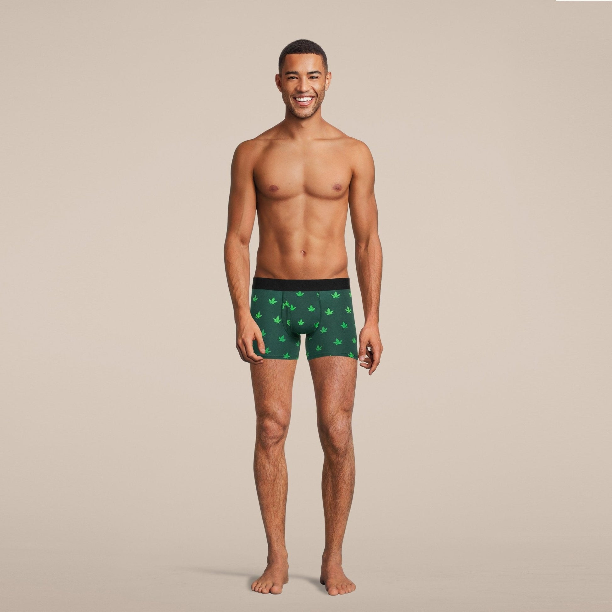 Men's Weed Boxer Brief Underwear with Pouch-1