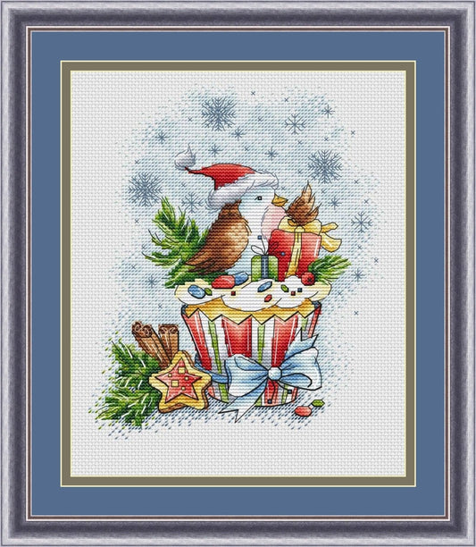 New Years Cupcake - PDF Cross Stitch Pattern
