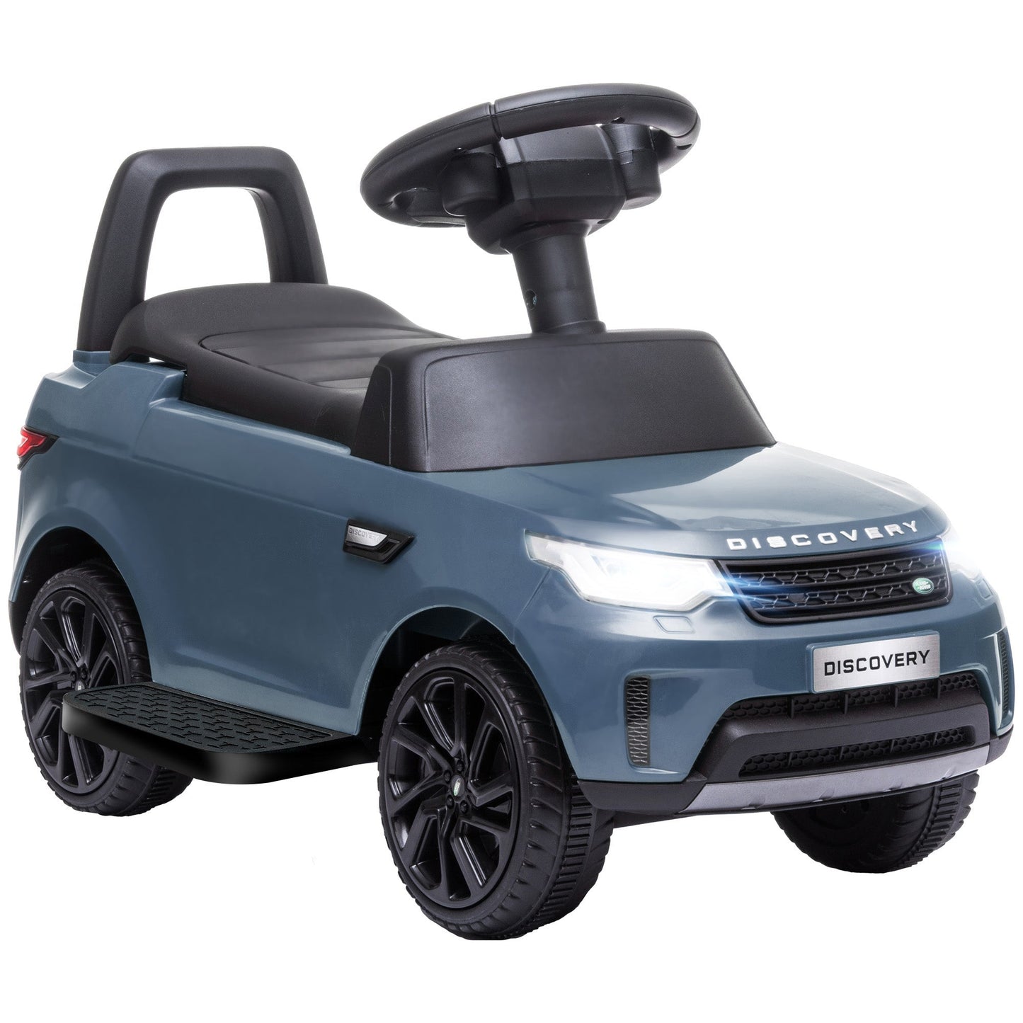 PlayPatch™ 2 in 1 Land Rover Licensed 6V Kids Electric Ride On Car Sliding Car w/ Headlights Music, for 18-60 Months Light Blue