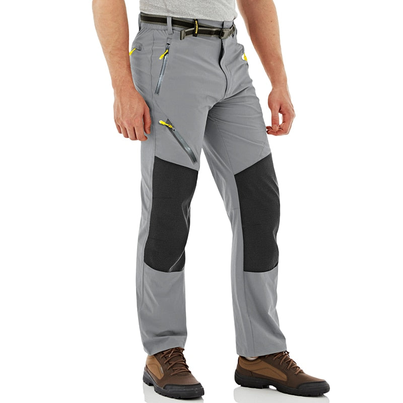 Summer Lightweight Quick Dry Trousers Men Rip-stop Multi-Pockets Tactical Military Trousers Elastic Straight Hike Pants-3