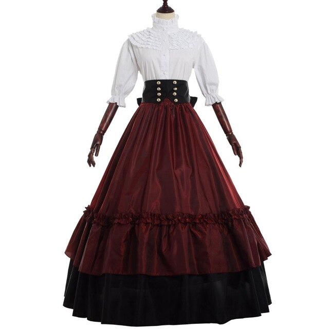 Historical Gothic Victorian Dress Halloween Masquerade Party Ball Gowns