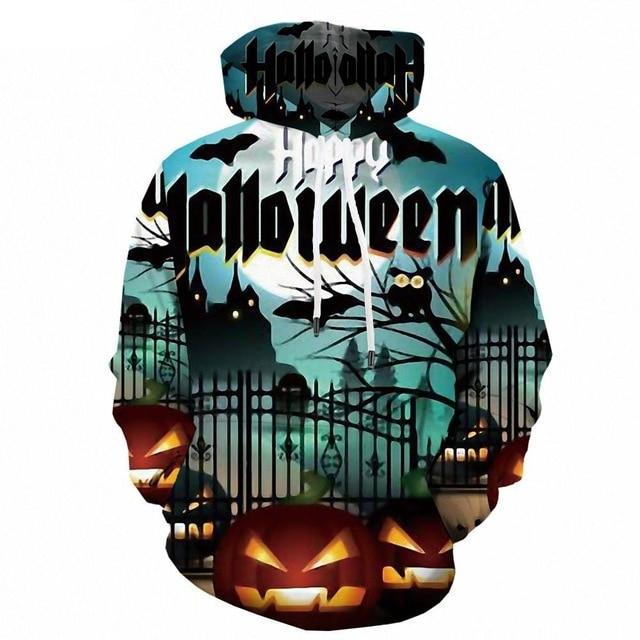Halloween Pumpkin 3d Print Party Moon Sweatshirt