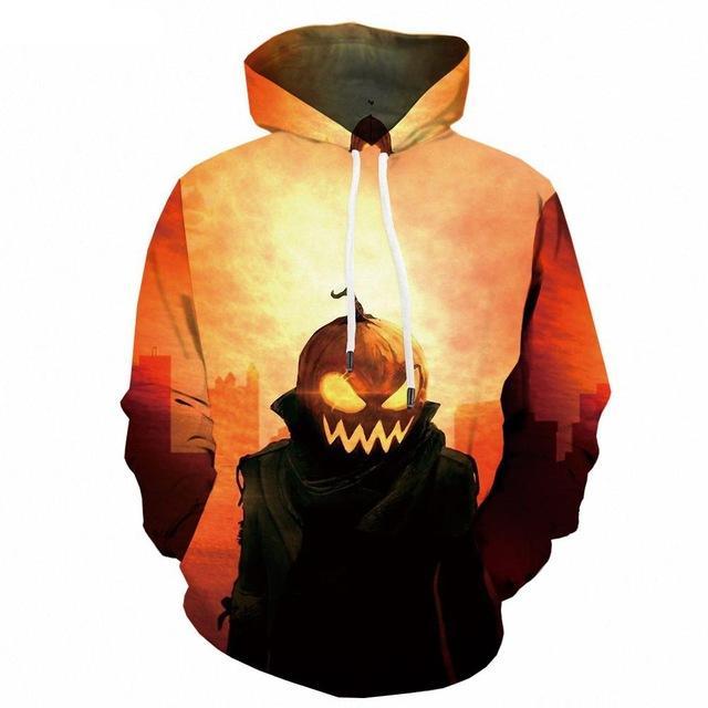 Halloween Pumpkin 3d Print Party Moon Sweatshirt
