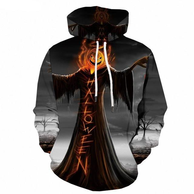Halloween Pumpkin 3d Print Party Moon Sweatshirt