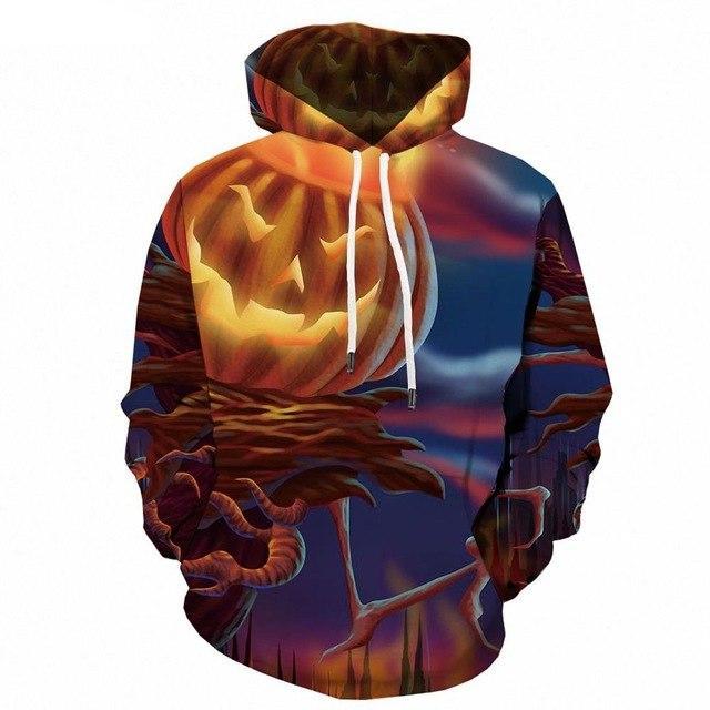 Halloween Pumpkin 3d Print Party Moon Sweatshirt