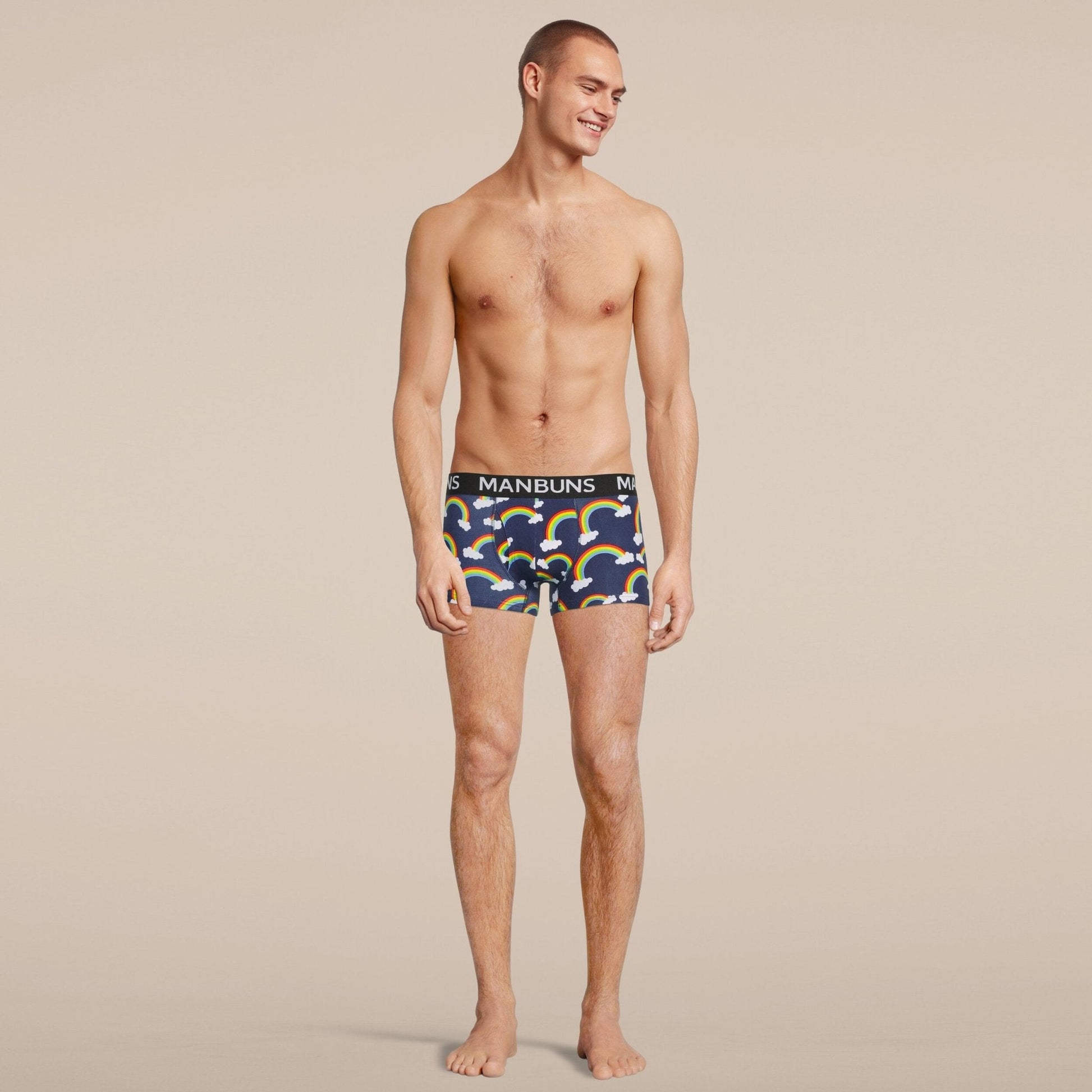 Men's Rainbow Boxer Trunk Underwear & Unisex Rainbow Pride Glasses Set-1