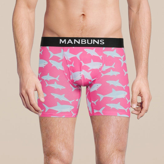 Men's Baby Shark Boxer Brief Underwear with Pouch-0