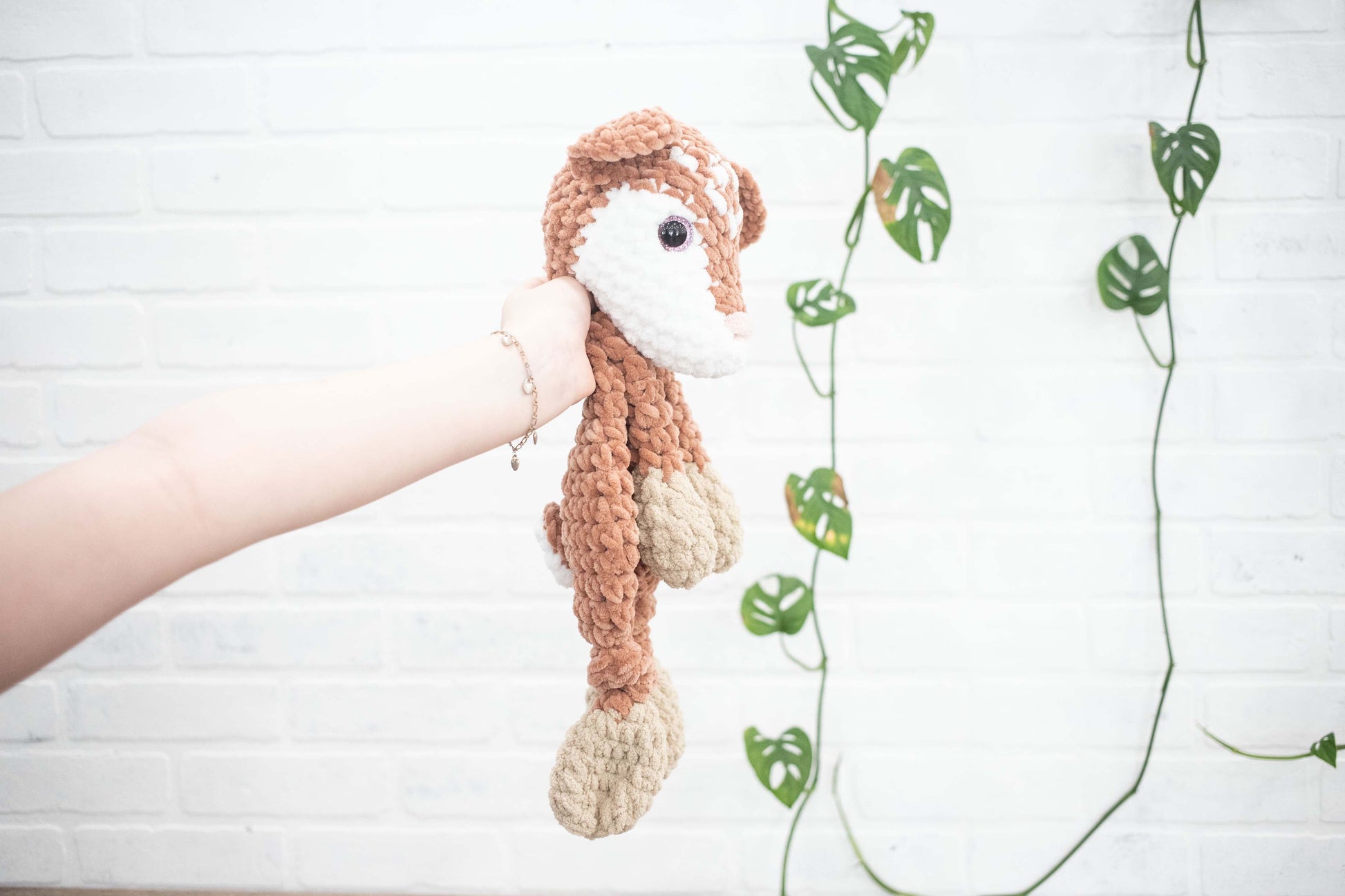 Deer Lovey, Baby Deer Stuffed Animal, Crochet Fawn Snuggler-1